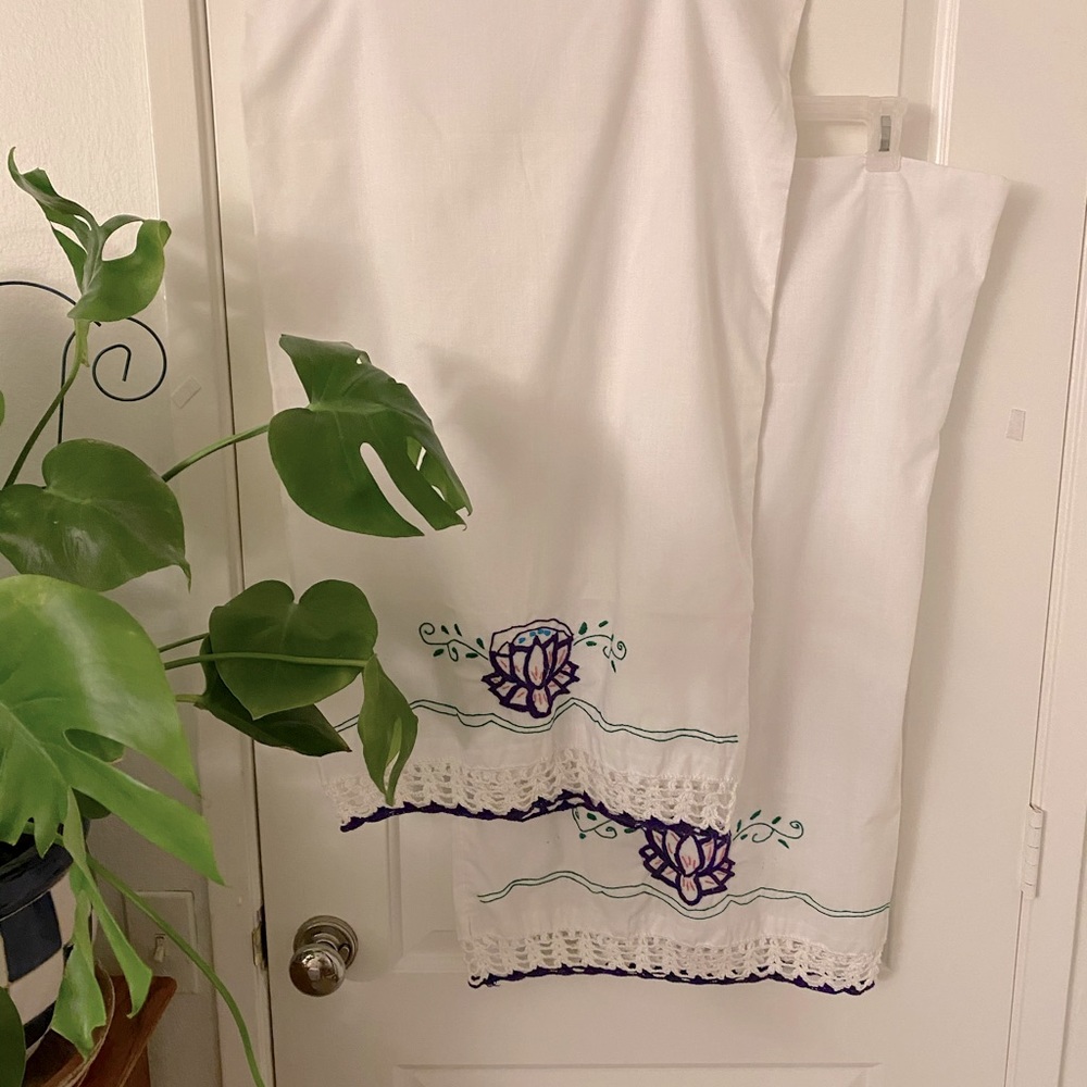 Vintage Embroidered Pillowcases (2)